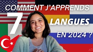 Comment j'apprends 7 LANGUES en 2024 ? (language learning goals 2024)