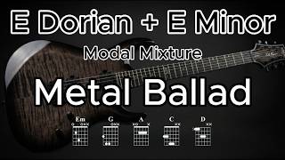 Epic Metal Ballad Guitar Backing Track | E Dorian & E Minor Modal Guitar Jam