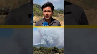 Así se ven las dos columnas de humo del incendio entre Madrid y Ávila #shorts