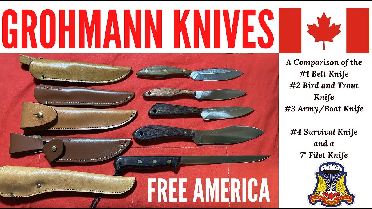 Grohmann Knives Comparison 1, 2, 3, 4 and 7" Filet Knife YouTube