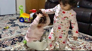 Cute naughty twins baby playing together! Funniest babies video! Cute Twin Babies video! by Diya’s and Riya’s World 961,870 views 2 years ago 2 minutes, 55 seconds