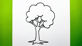 Çok Kolay Ağaç Çizimi, Ağaç Nasıl Çizilir, Çizim Saati Art Kolay Çizimleri, How To Draw Tree Easy