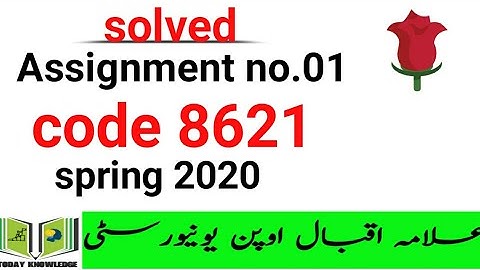 aiou solved assignment code 8621  spring 2020