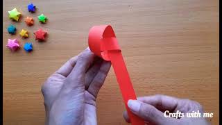 ලස්සන පුංචි තරුවක්/Origami lucky star/how to make a origami star⭐