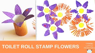 Toilet Paper Stamp Flower Craft - Made with HAPPY