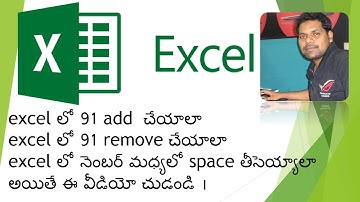 How to remove PREFIXED 91 and space in mobile Number in Excel