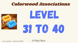 Colorwood Association Level 31 - 40  Answers | Relaxing Word Association Puzzle 🧩
