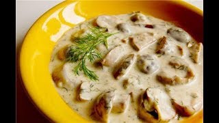 Обалденно вкусные маслята жареные в сметане / Тушковані маслюки в сметані / Грибы в сметане