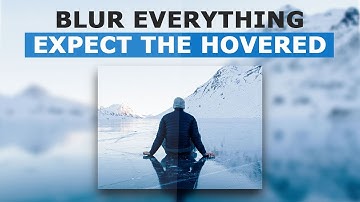 Blur Everything Expect The Hovered - Pure Html and CSS Image Hover Effects Tutorial