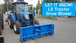 LS Tractor front mount Snow Blower- 74 inches of snow blasting power! MT347 Cab