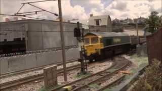 Freightliner 66 on the layout (Sound Dubbing Test 3)