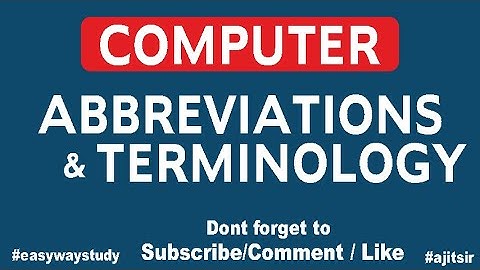 Computer Abbreviations | full forms | Most Commonly used by #ajitsir #gk #FullForm