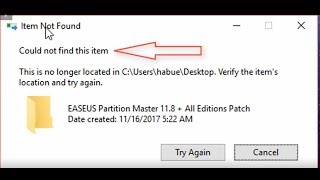 [SOLVED] Item Not Found error   How to Delete Undeletable File
