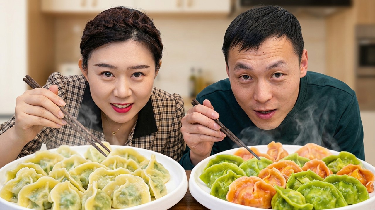 Funny Husband and Wife Eating Show: Epic Food Battle! 🤣😂#funny