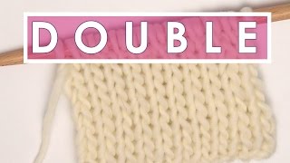 Double Stockinette Stitch  Double Sided Knitting Pattern (2 Row Repeat)