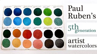 Swatching the Paul Rubens' 5th Generation Artist Watercolors! 🤗 🎨