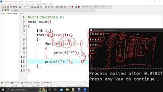 #Class2 Start pattern in C programming Explain in Gujarati with debugging