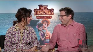 Jimmy martin chats with selena gomez and andy samberg about their
roles in hotel transylvania 3: summer vacation.