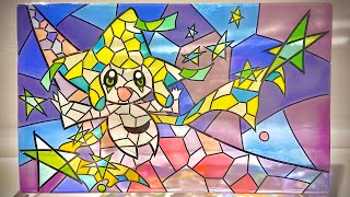 【レジン/ポケモン ステンドグラス風】　ジラーチ/resin pokémon Jirachi stained  glass