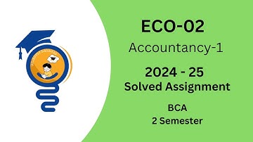 ECO - 02 solved assignments | 2024-25 | bca 2 sem | ignou assignments
