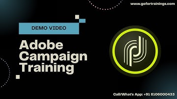 Adobe Campaign Online Training Demo Session | ACC Training For Campaign Specialist | +91 8106000433