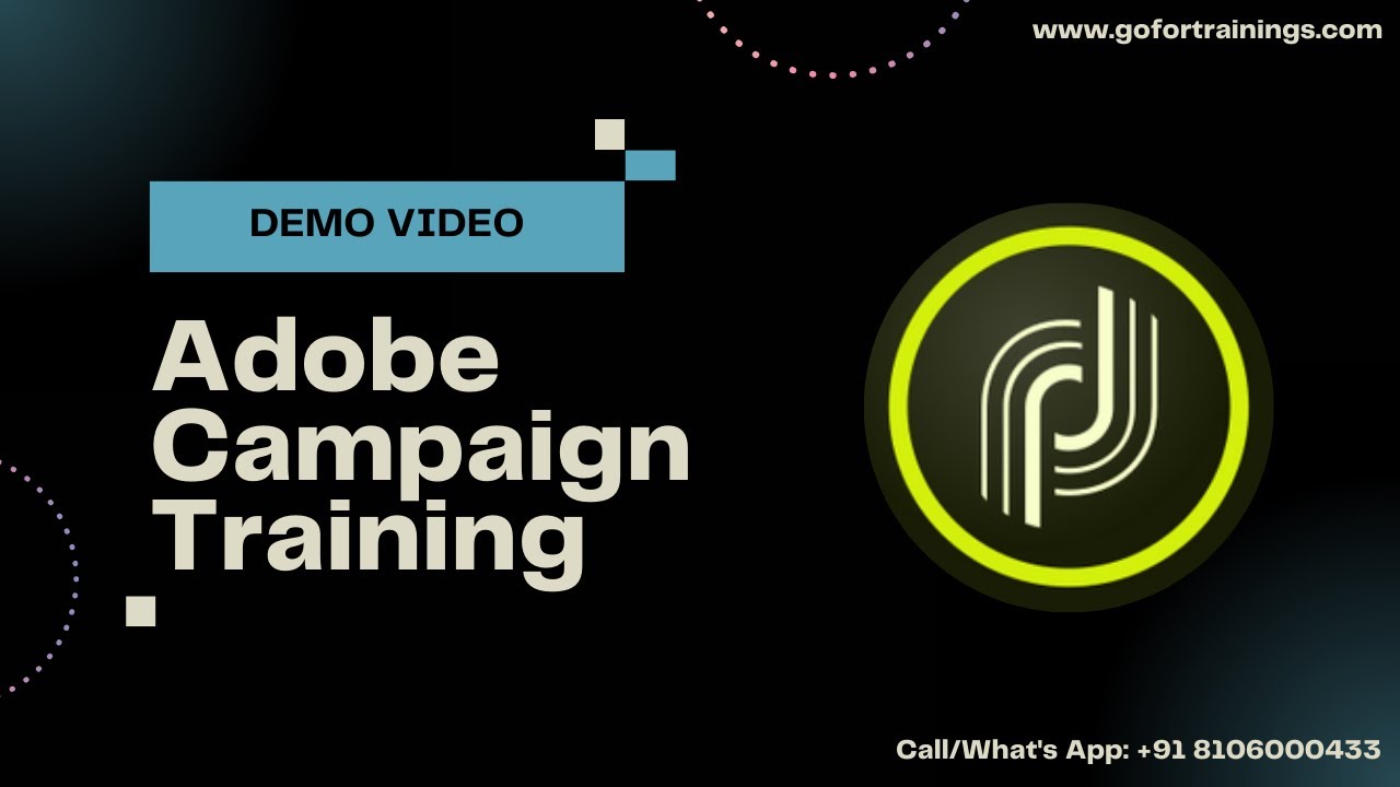 Adobe Campaign Online Training Demo Session | ACC Training For Campaign ...