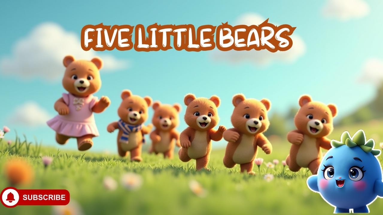 Cute Counting Song | Five Little Bears - YouTube
