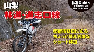 山梨 林道 道志口線 の地図 周辺3林道の中では荒れ気味な林道 Tripoo バイク 自転車 釣り日記