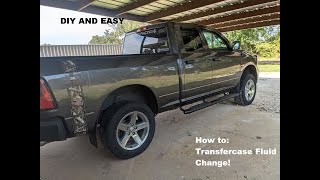 How to: Transfer case fluid change.  BW 44-45.  4th gen Ram 1500 2009-2018.