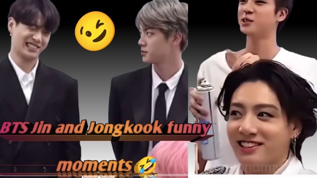 BTS Jin ki Fany Moment😂//BTS Jin and Jongkook ki cute fight moment🤣//Jin ki Funny Moment 😁