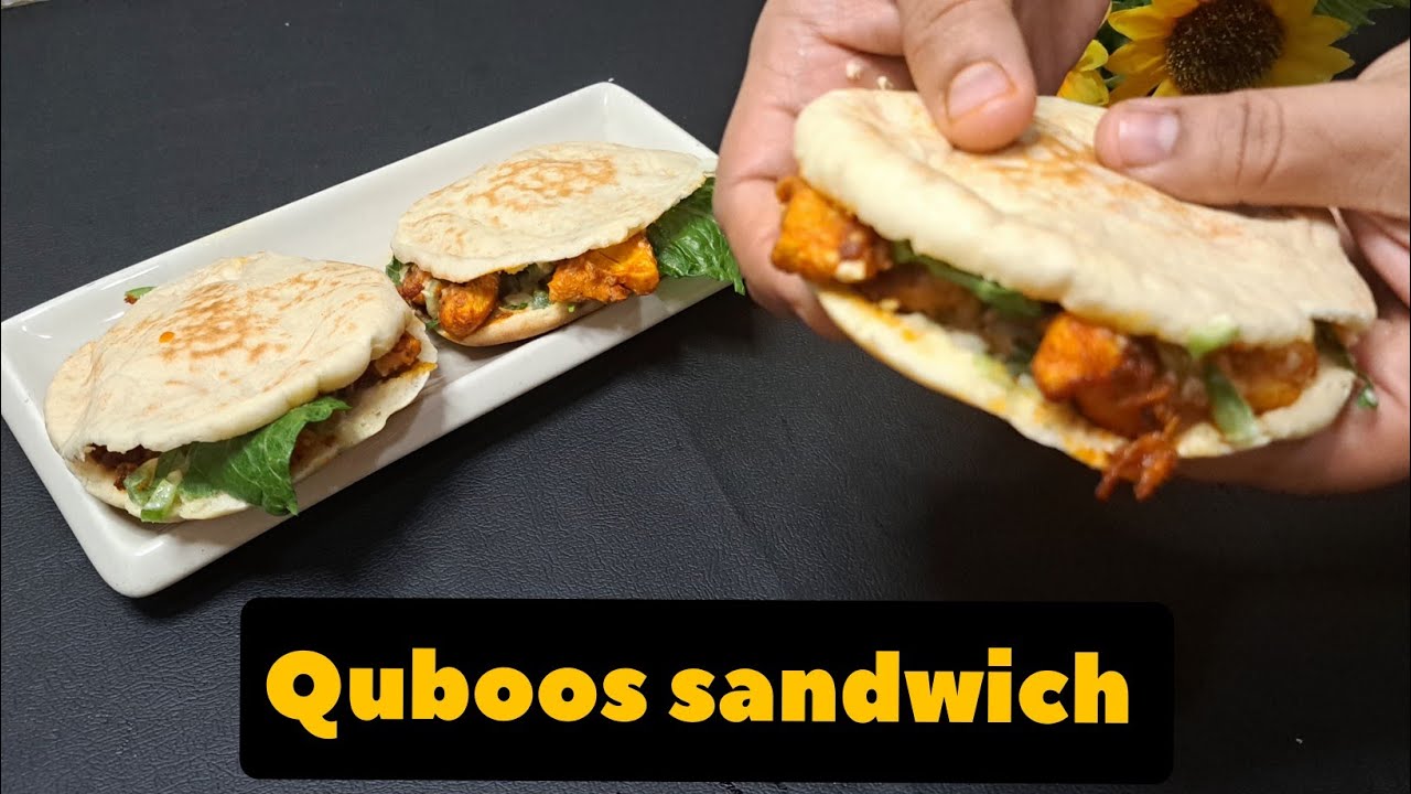 Kuboos sandwich | quboos sandwich with chicken | Chicken sandwich | easy quboos sandwich |