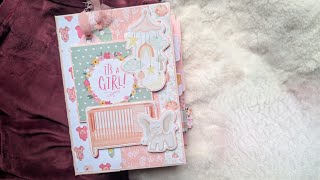 12 months baby girl mini album/Echo park paper #minialbum #scrap #scrapbooking #echopark