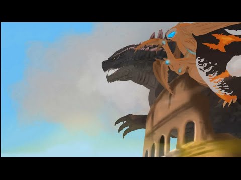 Mothra visits Godzilla  