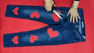 Don't throw your stained jeans in the trash. | Love blooms. You will be surprised.