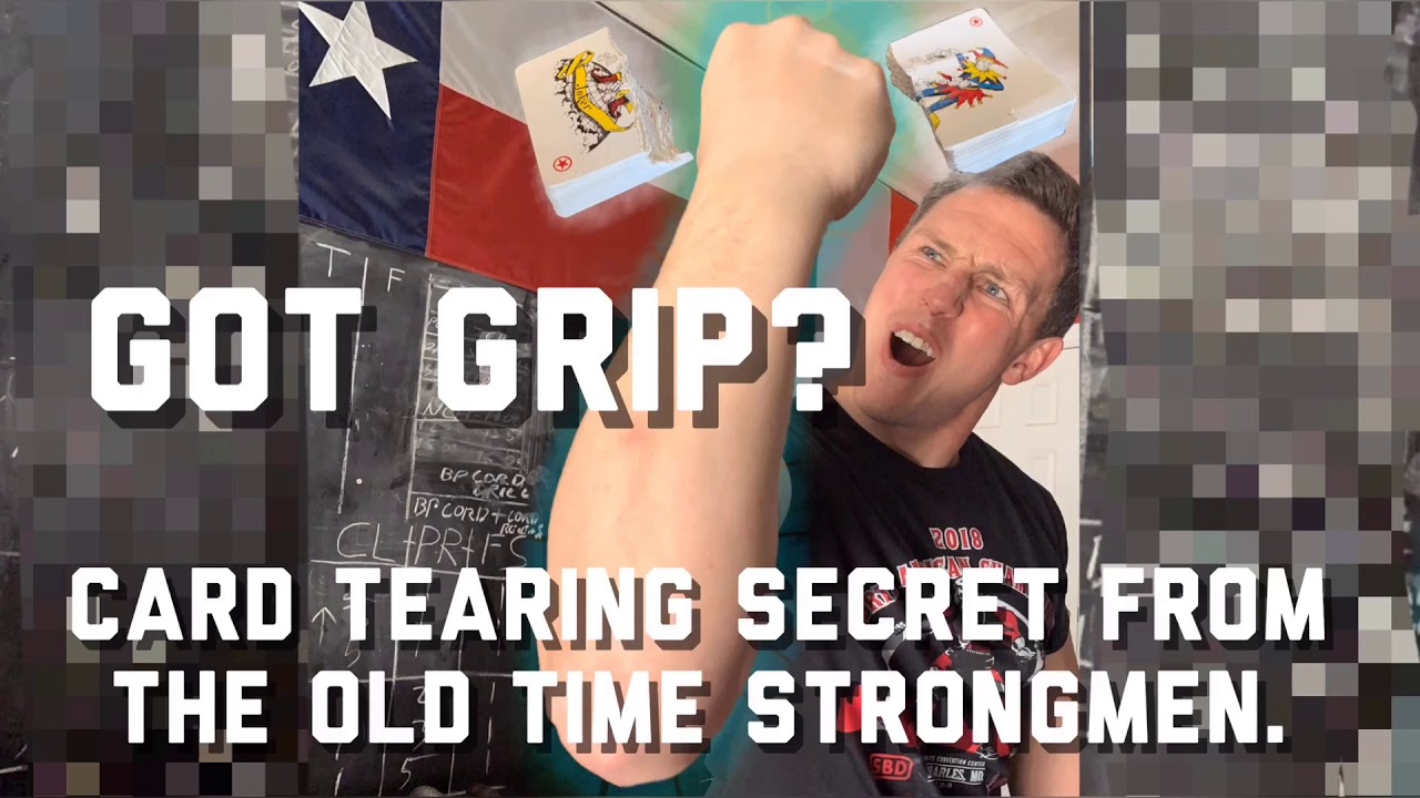Card tearing secret! Grip training !