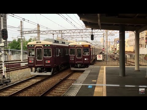 【阪急電鉄】5000系が並ぶ瞬間！ 神戸線5000系5004F 通勤急行神戸三宮行き@西宮北口