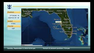 Cruise Ship TV - Serenade of the Seas Navigation Map Channel (Sep 3rd 2023, Afternoon)