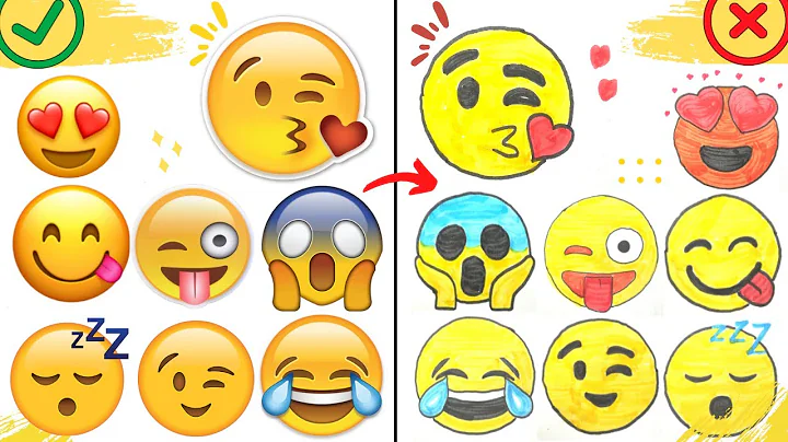 How To Draw The Kissing Emoji || How to Draw and Color Emoticons - Emoji Faces Coloring