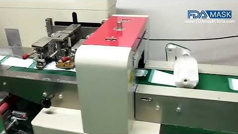 Disposal face mask horizontal type film wrapping sealing packing machine testing video