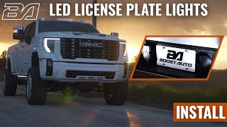Boost Auto LED License Plate Lights Install Guide 2020-2026 Chevy Silverado GMC Sierra