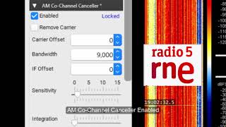 SDRsharp AM Co Channel Canceller cancelling a UK Medium Wave
