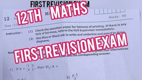12th maths first revision exam question paper in english medium||Jks channel