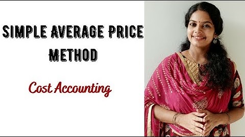 Simple average price method - Store ledger | Material | Cost Accounting