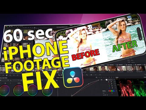 Davinci - 60 Sec FIX for iPhone Footage Looking Washed Out or Overexposed