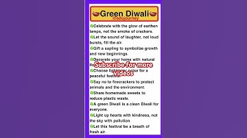 Green Diwali |Safe Diwali|Green Diwali Speech|Essay