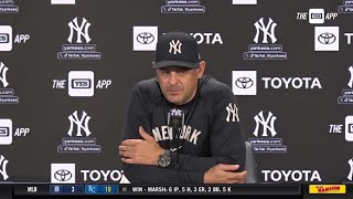 Aaron Boone recaps 6-3 loss in Game 2 vs. Seattle