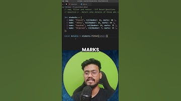 Using filter() to return students with marks more than 60 🔥 #javascript #javascriptinterview