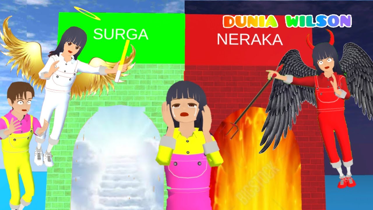 Mio Baik vs Mio Jahat Kecelakaan 😱 Dibawa Iblis SURGA VS NERAKA Yuta Panik | Sakura School Simulator