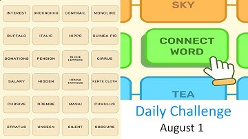 Connect Word Daily Challenge August 1 2025 Answers