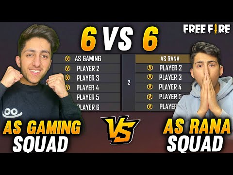 A_S Gaming 6 Subscriber Vs As Rana 6 Subscriber 6V6 - Garena Free Fire